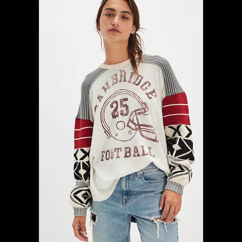 NWT Free People We the Free Football Sweater MSRP$148